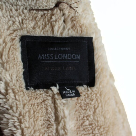 70s Rocker-Inspired Chocolate Brown Sherpa Jacket Penny Lane & Daisy Jones - Picture 11 of 13